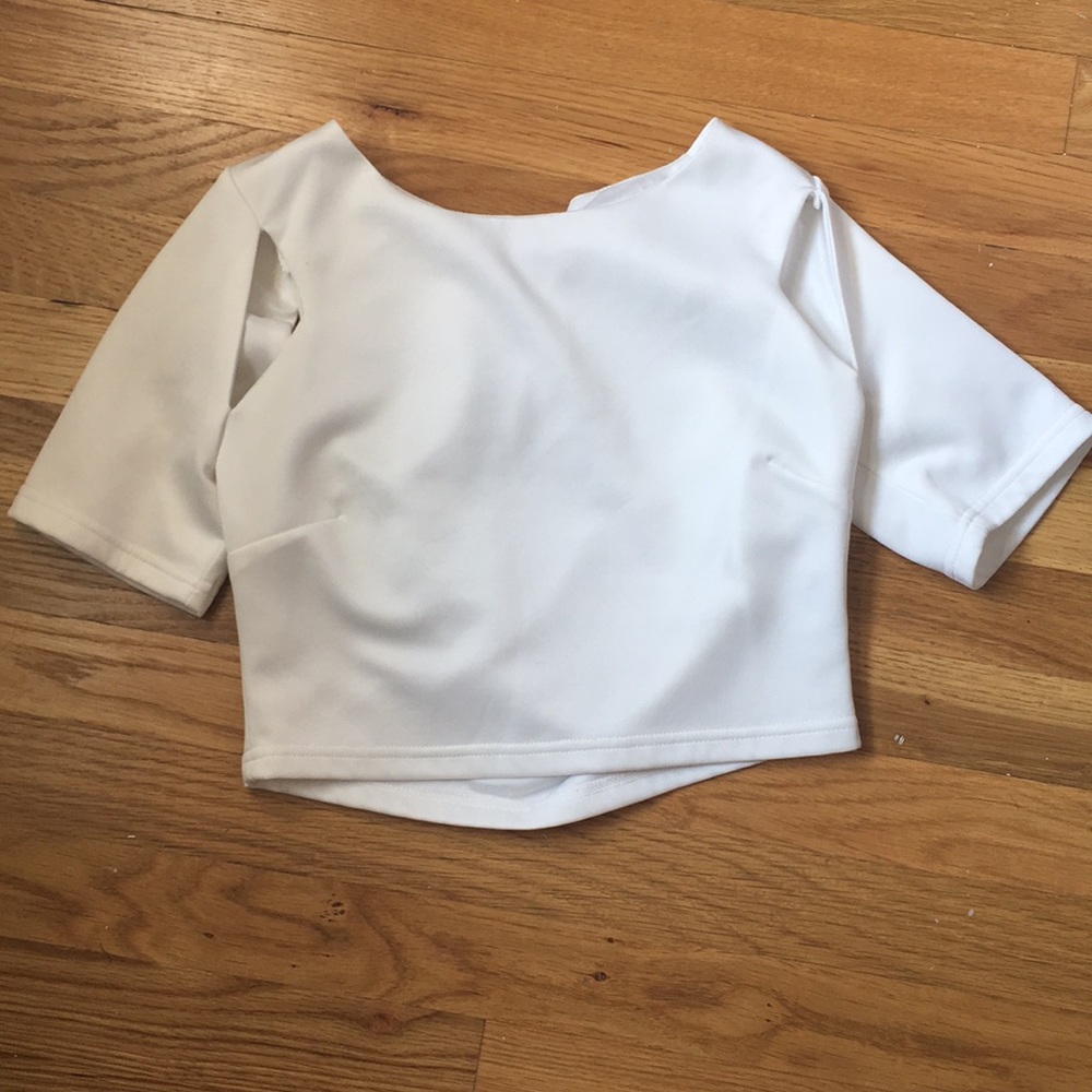White going out crop top